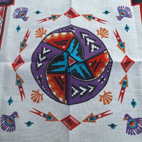 Vintage Wamcraft Bandana With Southwestern Print Made in USA - Picture 2 of 3
